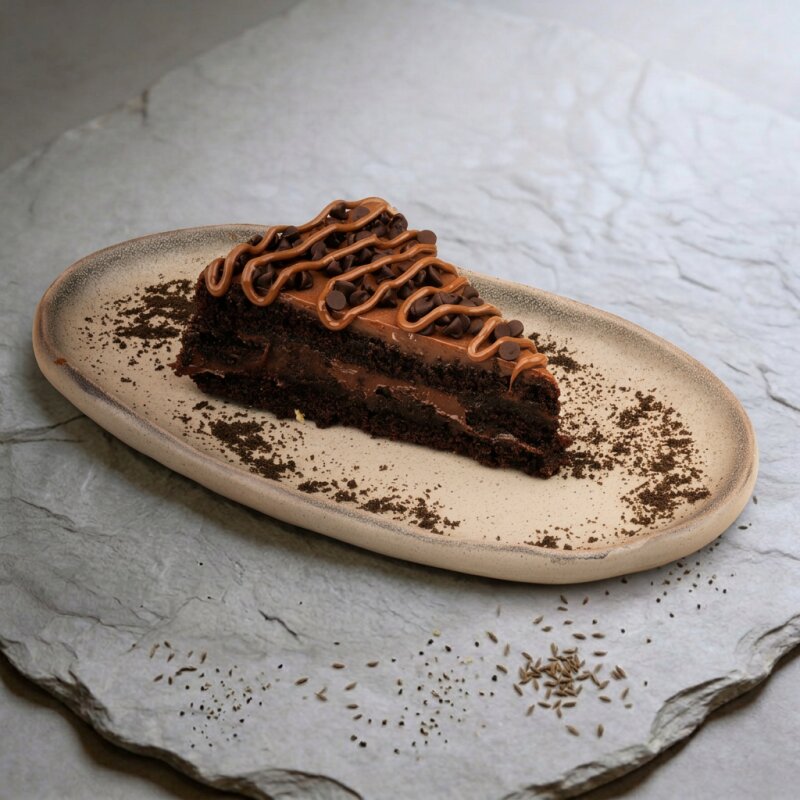 Fudge Cake — Slice
