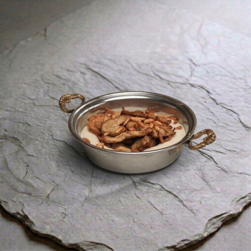 Hummus with chicken Shawarma
