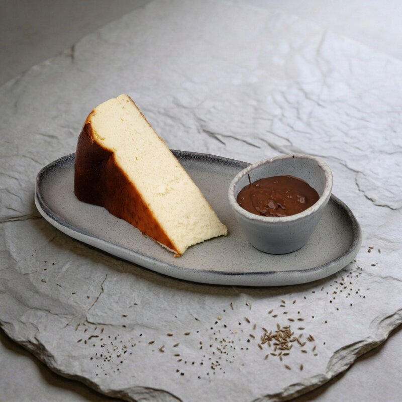 San Sebastian Cheesecake — Slice